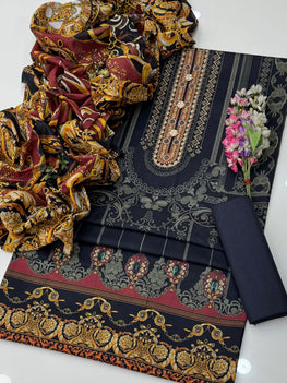 Sale Mausummery Branded Digital Printed Pure Lawn 3 Pc Dress 👗